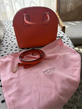 kate spade Orange Dome Satchel with Detachable Strap